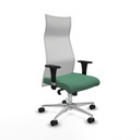 Albacete malla XL sincro malla blanca bali verde esmeralda brazos 1D base aluminio ruedas 65mm nailon