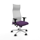 Albacete malla XL sincro malla blanca bali morado brazos 1D base aluminio ruedas 65mm nailon