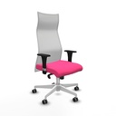 Albacete malla XL sincro malla blanca similpiel rosa brazos 1D base blanca ruedas 65mm engomadas