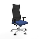 Albacete malla XL sincro malla negra bali azul marino brazos 1D base aluminio ruedas 65mm engomadas