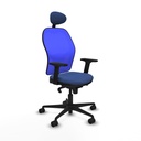 Jorquera sincro malla azul bali azul marino brazos 2D base nailon cabecero fijo ruedas 65mm nailon