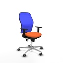Jorquera sincro malla azul bali naranja brazos 1D base aluminio  ruedas 65mm engomada