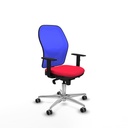 Jorquera sincro malla azul bali rojo brazos 1D base aluminio  ruedas 65mm engomada