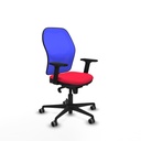 Jorquera sincro malla azul bali rojo brazos 2D base nailon  ruedas 65mm engomada