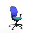 Jorquera sincro malla azul bali turquesa brazos 1D base nailon  ruedas 65mm engomada