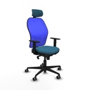 Jorquera sincro malla azul bali verde petroleo brazos 1D base nailon cabecero 2D ruedas 65mm engomada