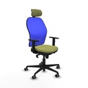 Jorquera sincro malla azul bali verde oliva brazos 1D base nailon cabecero 2D ruedas 65mm engomada