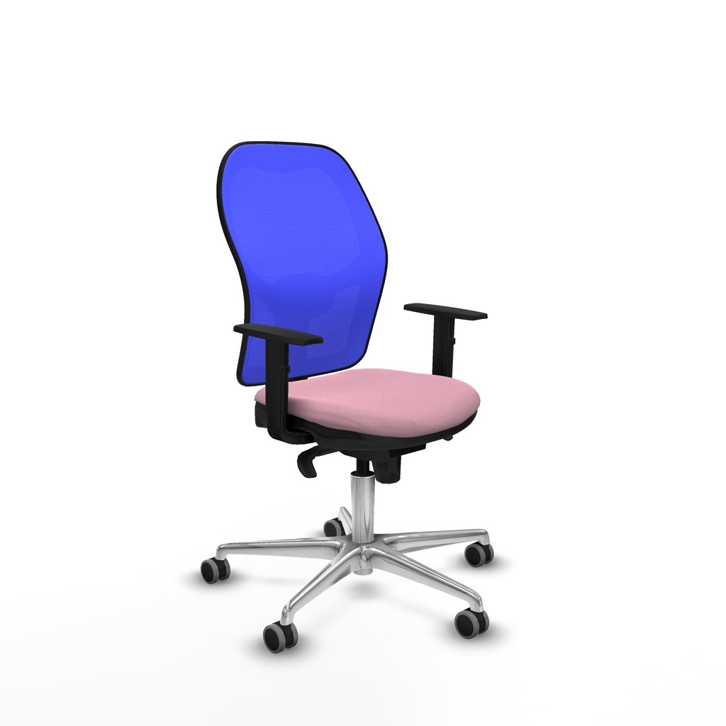 Jorquera sincro malla azul bali rosa brazos 1D base aluminio  ruedas 65mm engomada