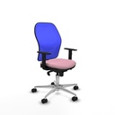 Jorquera sincro malla azul bali rosa brazos 1D base aluminio  ruedas 65mm nailon