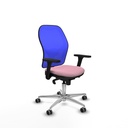 Jorquera sincro malla azul bali rosa brazos 3D base aluminio  ruedas 65mm engomada