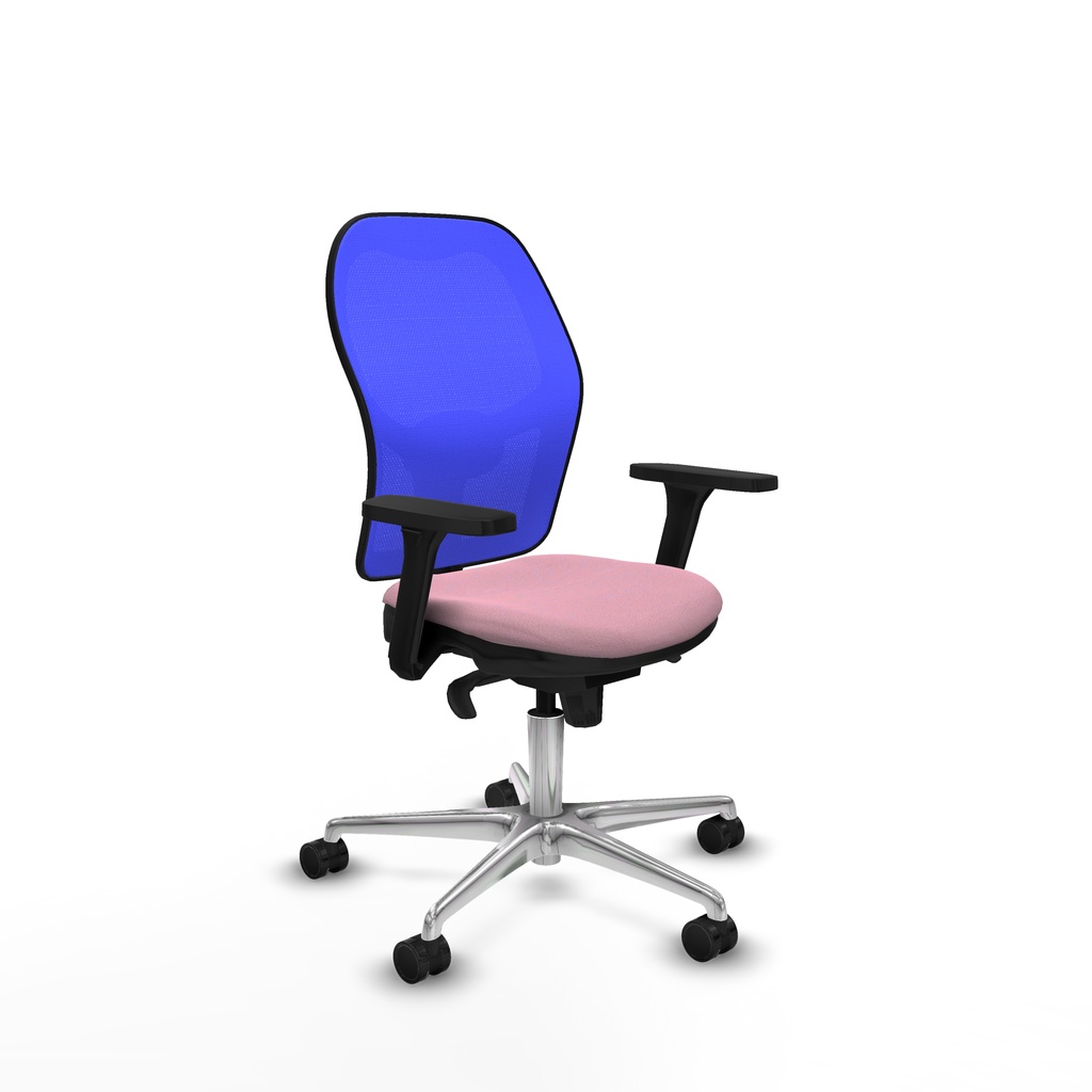 Jorquera sincro malla azul bali rosa brazos 3D base aluminio  ruedas 65mm nailon