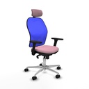 Jorquera sincro malla azul bali rosa brazos 3D base aluminio cabecero 2D ruedas 65mm nailon
