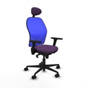 Jorquera sincro malla azul bali morado brazos 3D base nailon cabecero fijo ruedas 65mm nailon