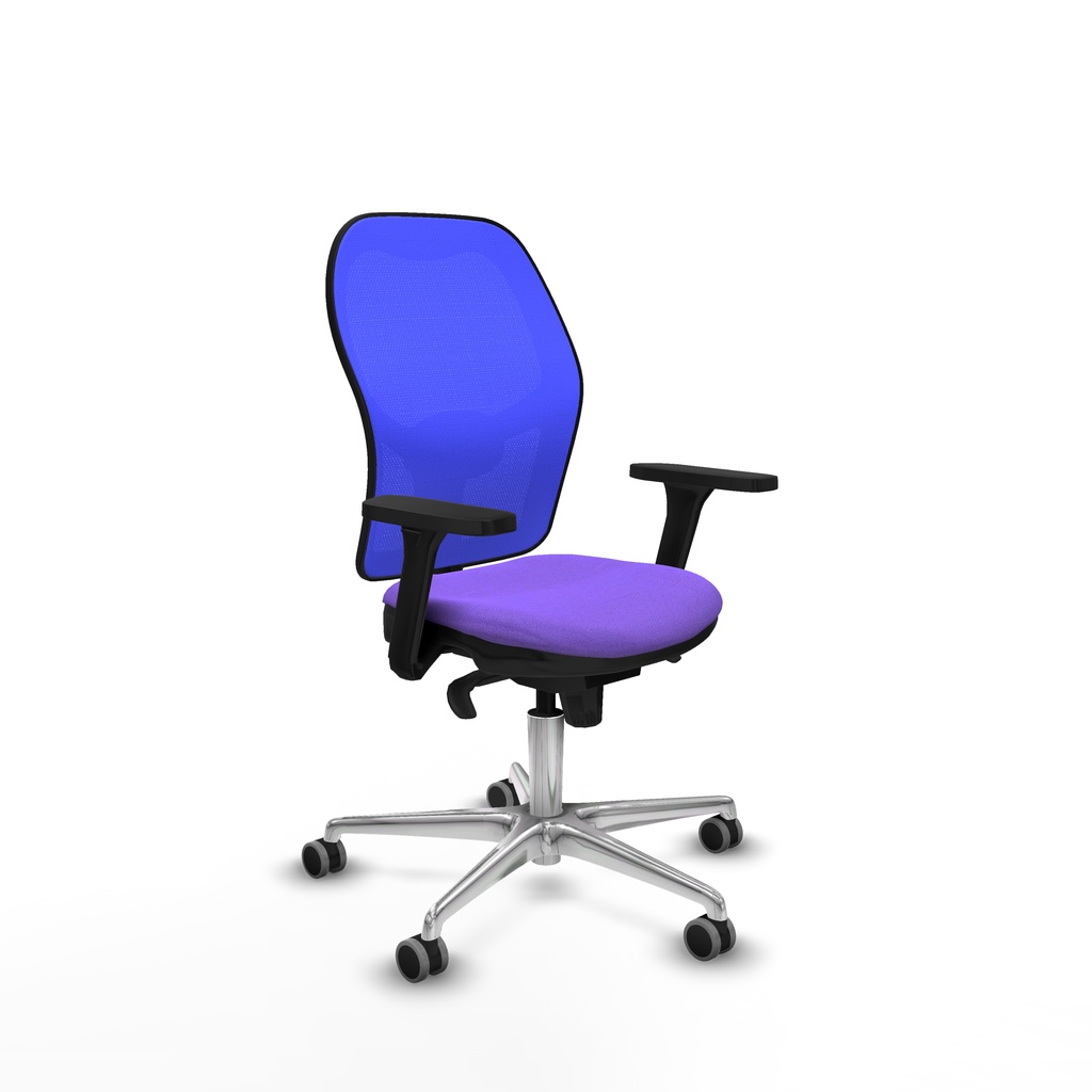 Jorquera sincro malla azul bali lila brazos 3D base aluminio  ruedas 65mm engomada