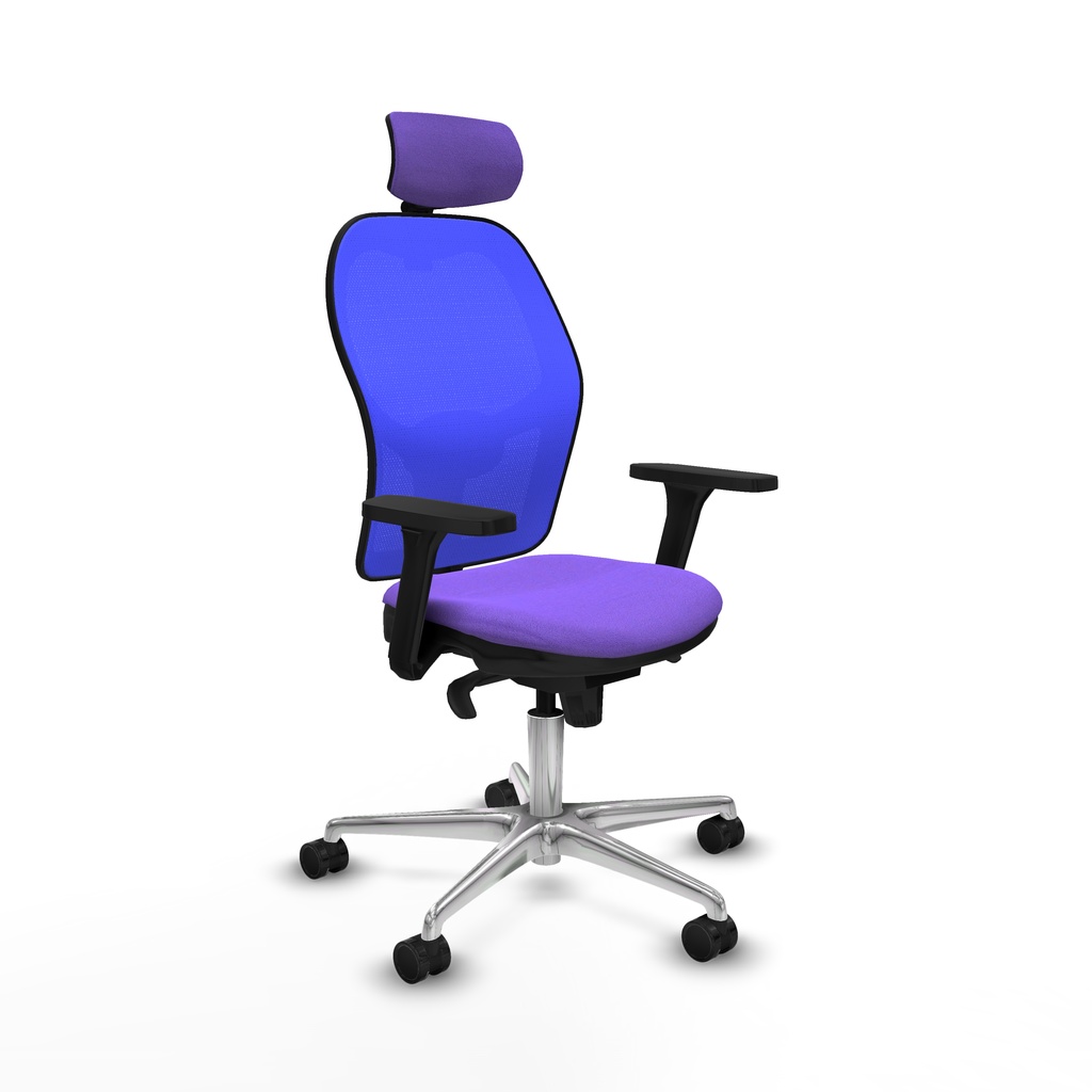 Jorquera sincro malla azul bali lila brazos 3D base aluminio cabecero 2D ruedas 65mm nailon