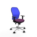 Jorquera sincro malla azul similpiel morado brazos 1D base aluminio  ruedas 65mm nailon