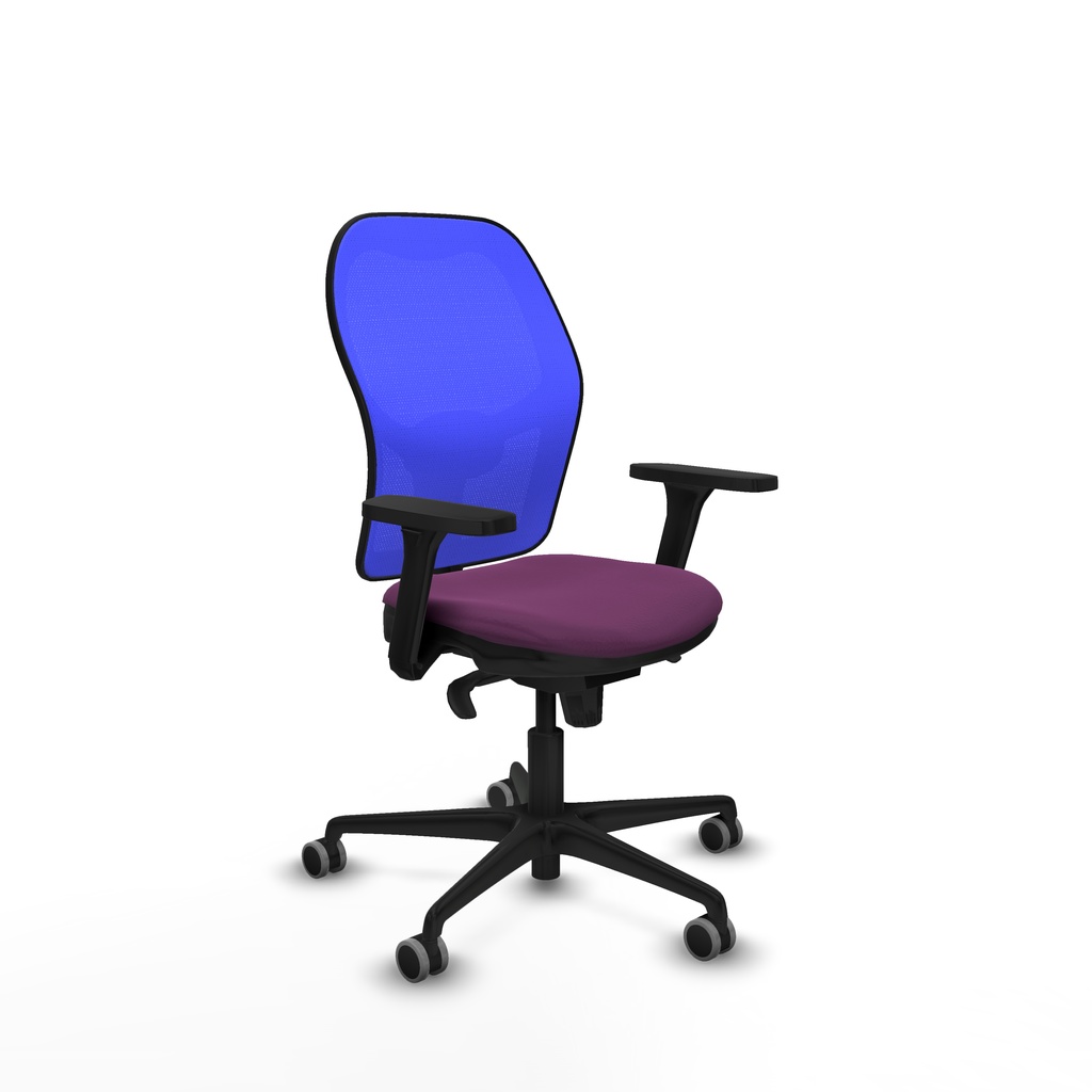 Jorquera sincro malla azul similpiel morado brazos 3D base nailon  ruedas 65mm engomada