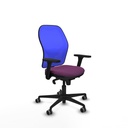 Jorquera sincro malla azul similpiel morado brazos 3D base nailon  ruedas 65mm engomada