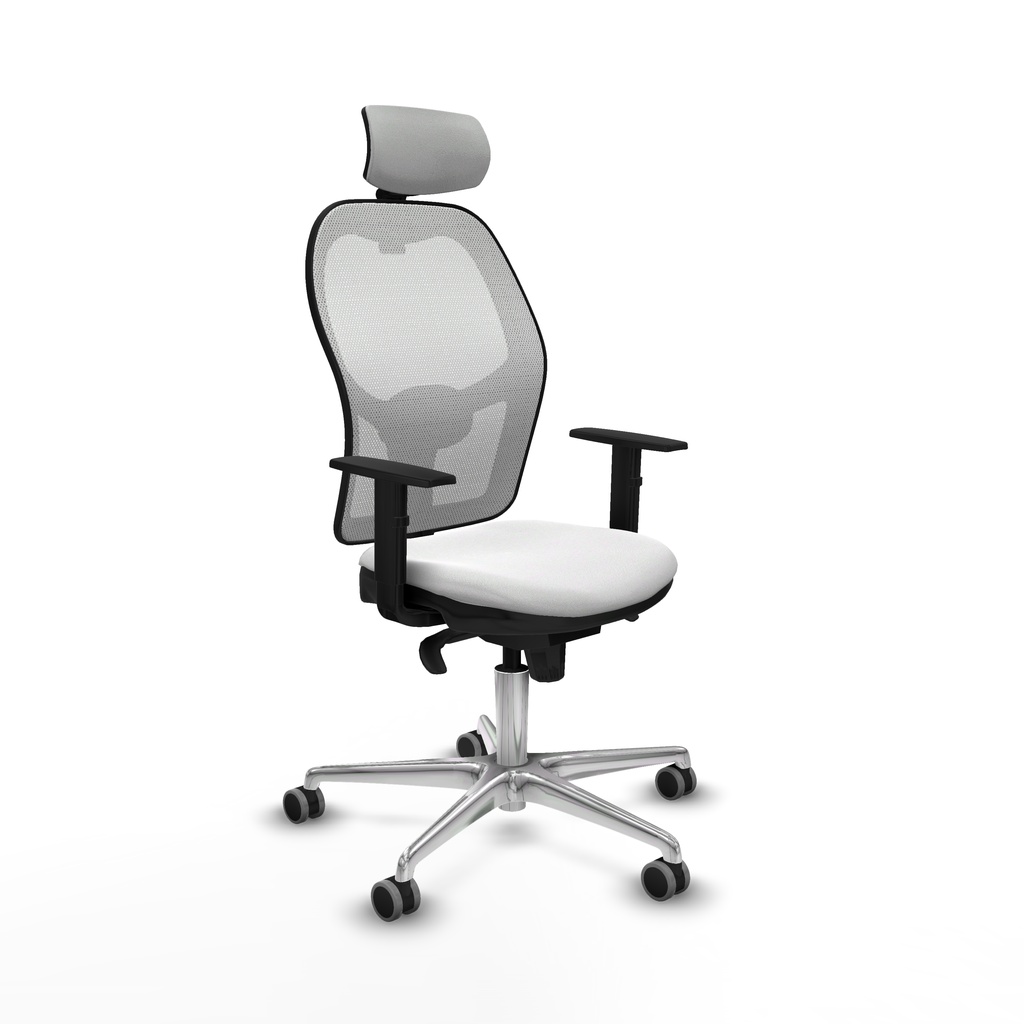 Jorquera sincro malla blanca bali blanco brazos 1D base aluminio cabecero 2D ruedas 65mm engomada