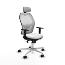 Jorquera sincro malla blanca bali blanco brazos 1D base aluminio cabecero 2D ruedas 65mm nailon