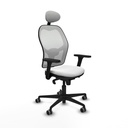 Jorquera sincro malla blanca bali blanco brazos 3D base nailon cabecero fijo ruedas 65mm engomada