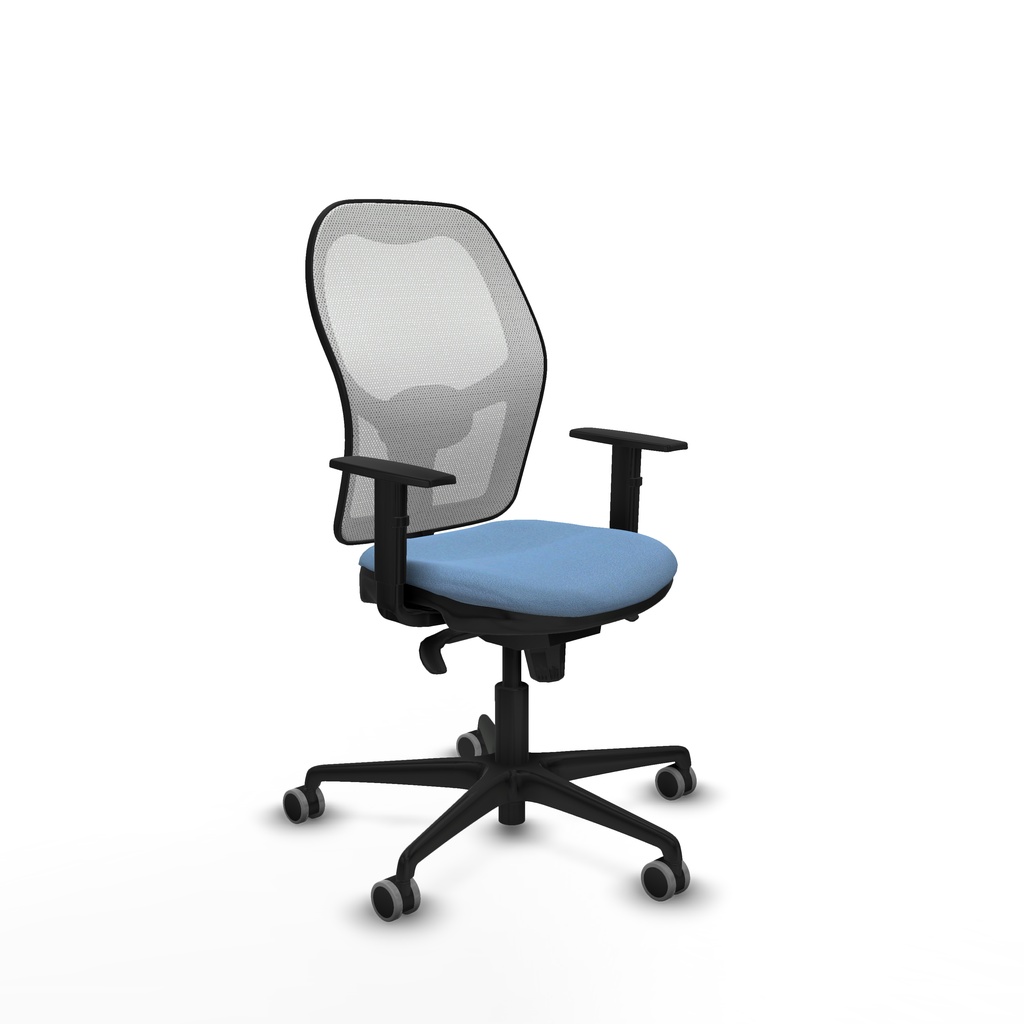 Jorquera sincro malla blanca bali azul cielo brazos 1D base nailon  ruedas 65mm engomada