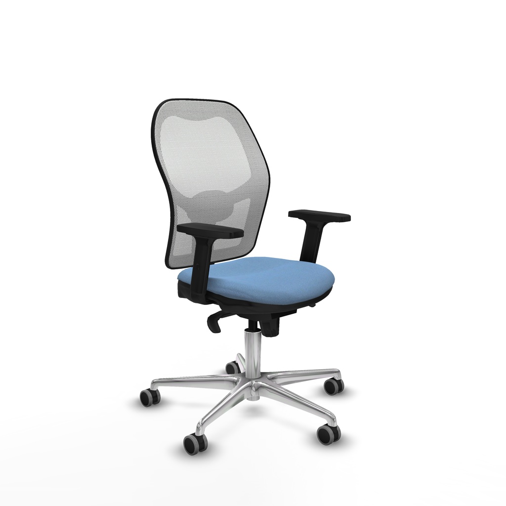 Jorquera sincro malla blanca bali azul cielo brazos 2D base aluminio  ruedas 65mm engomada