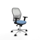Jorquera sincro malla blanca bali azul cielo brazos 2D base aluminio  ruedas 65mm nailon