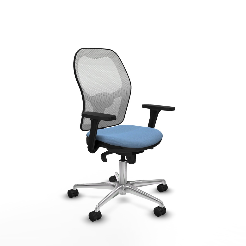 Jorquera sincro malla blanca bali azul cielo brazos 3D base aluminio  ruedas 65mm nailon