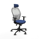 Jorquera sincro malla blanca bali azul marino brazos 1D base nailon cabecero 2D ruedas 65mm engomada