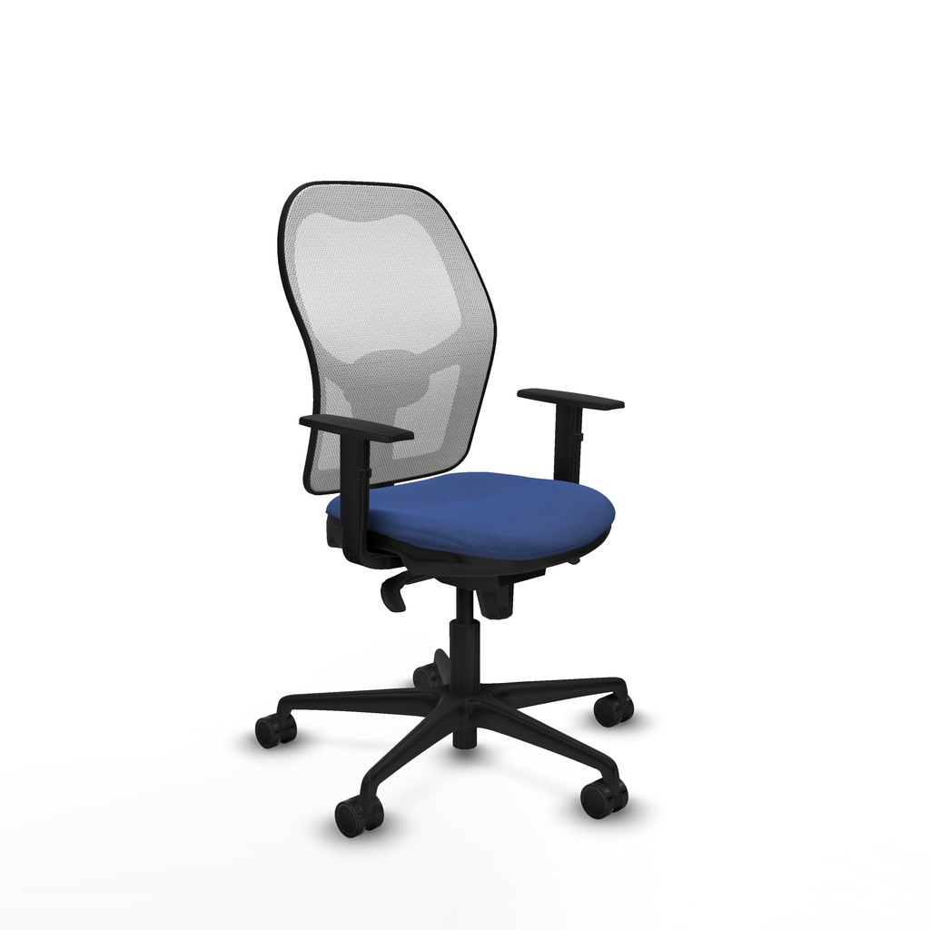 Jorquera sincro malla blanca bali azul marino brazos 1D base nailon  ruedas 65mm nailon