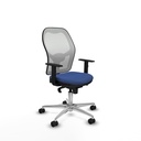 Jorquera sincro malla blanca bali azul marino brazos 1D base aluminio  ruedas 65mm nailon