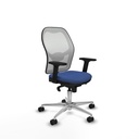 Jorquera sincro malla blanca bali azul marino brazos 2D base aluminio  ruedas 65mm nailon