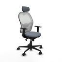 Jorquera sincro malla blanca bali gris brazos 1D base nailon cabecero 2D ruedas 65mm nailon