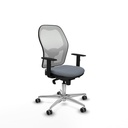 Jorquera sincro malla blanca bali gris brazos 1D base aluminio  ruedas 65mm engomada