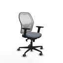 Jorquera sincro malla blanca bali gris brazos 2D base nailon  ruedas 65mm engomada
