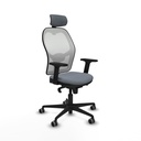 Jorquera sincro malla blanca bali gris brazos 2D base nailon cabecero 2D ruedas 65mm engomada