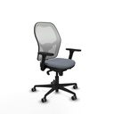 Jorquera sincro malla blanca bali gris brazos 3D base nailon  ruedas 65mm engomada