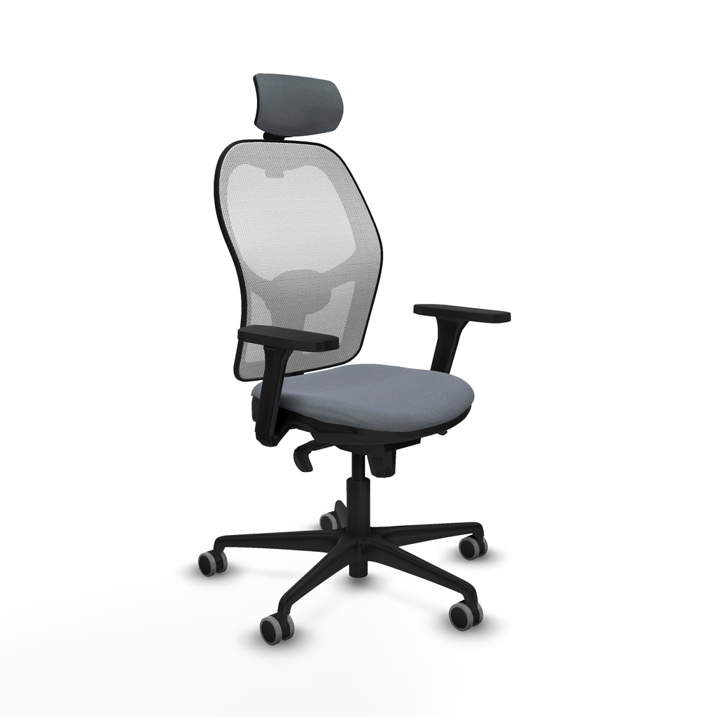 Jorquera sincro malla blanca bali gris brazos 3D base nailon cabecero 2D ruedas 65mm engomada