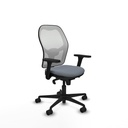 Jorquera sincro malla blanca bali gris brazos 3D base nailon  ruedas 65mm nailon