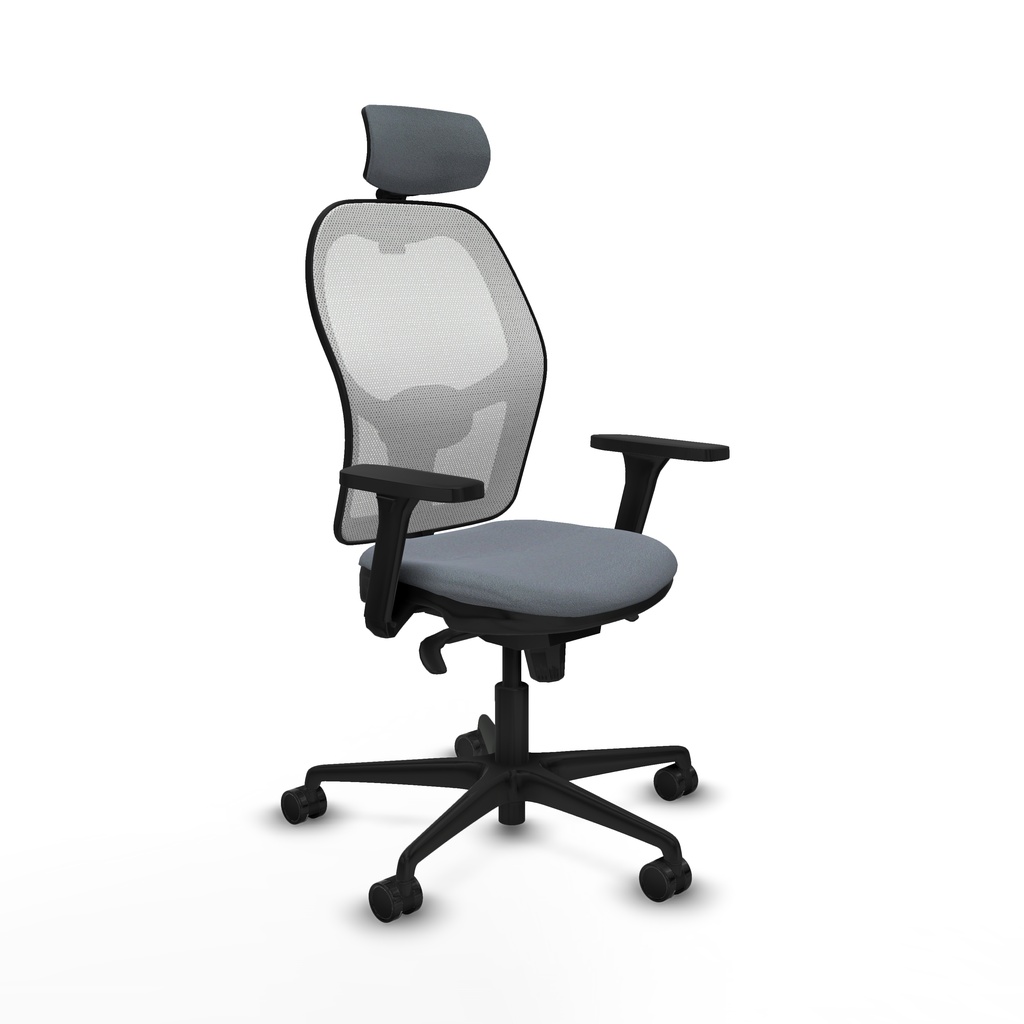 Jorquera sincro malla blanca bali gris brazos 3D base nailon cabecero 2D ruedas 65mm nailon