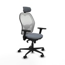 Jorquera sincro malla blanca bali gris brazos 3D base nailon cabecero 2D ruedas 65mm nailon