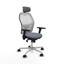Jorquera sincro malla blanca bali gris brazos 3D base aluminio cabecero 2D ruedas 65mm nailon