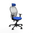 Jorquera sincro malla blanca bali azul brazos 1D base nailon cabecero 2D ruedas 65mm nailon