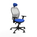 Jorquera sincro malla blanca bali azul brazos 3D base nailon cabecero fijo ruedas 65mm engomada