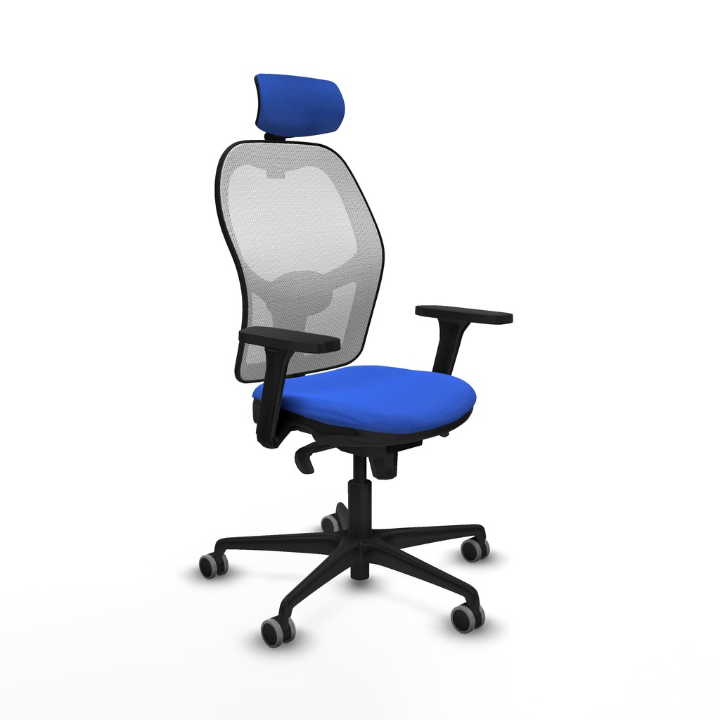 Jorquera sincro malla blanca bali azul brazos 3D base nailon cabecero 2D ruedas 65mm engomada