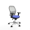 Jorquera sincro malla blanca bali azul claro brazos 2D base aluminio  ruedas 65mm nailon