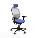 Jorquera sincro malla blanca bali azul claro brazos 3D base nailon cabecero 2D ruedas 65mm engomada