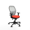 Jorquera sincro malla blanca bali naranja oscuro brazos 1D base nailon  ruedas 65mm engomada