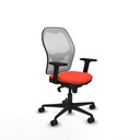 Jorquera sincro malla blanca bali naranja oscuro brazos 2D base nailon  ruedas 65mm nailon